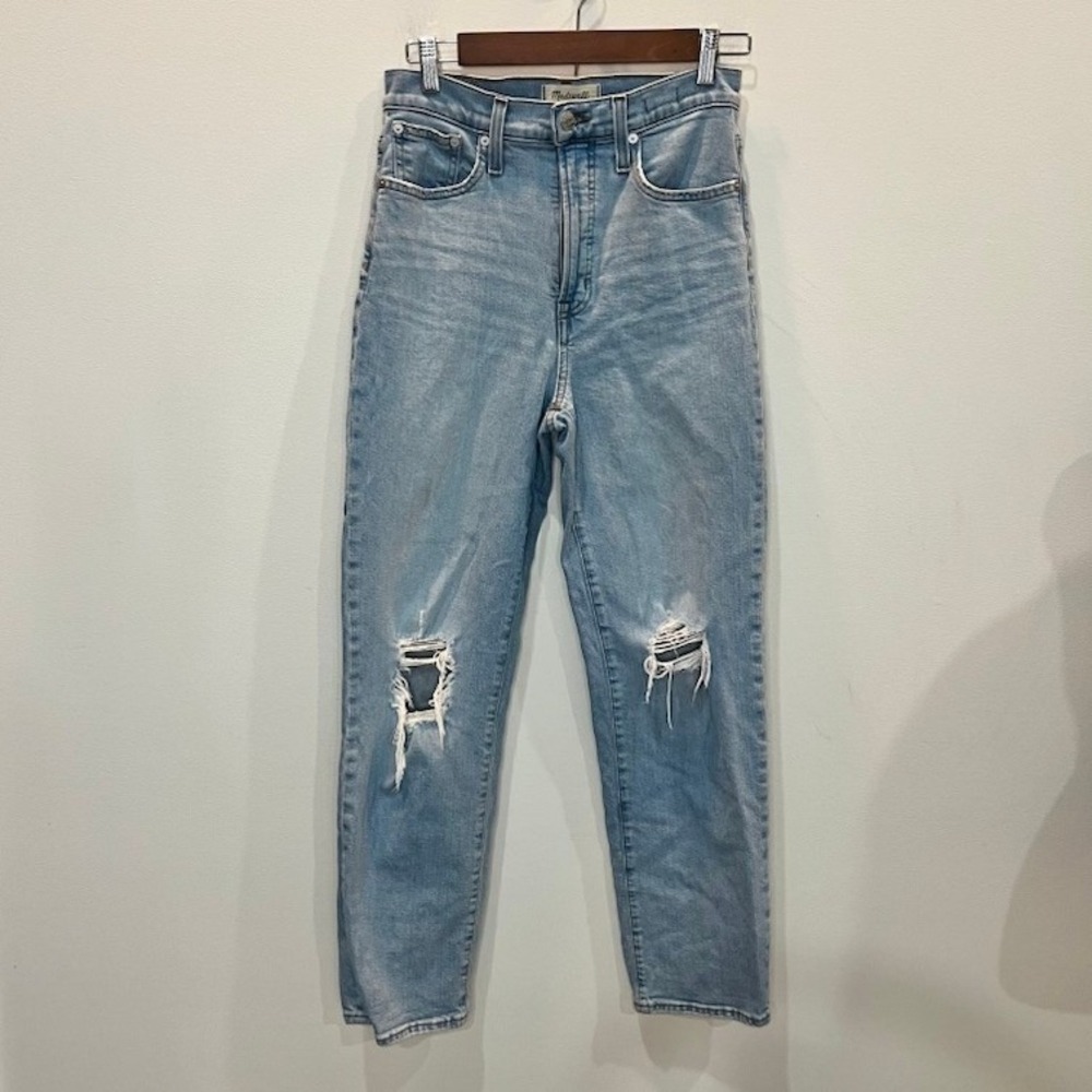 Madewell The Perfect Vintage Straight Jean Womens Size 26 Distressed